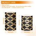 thumbnail image 6 of Yayeee Flameless Candles with Remote Flickering Battery Operated Multi Color Changing, Black Geometric, 6 of 7