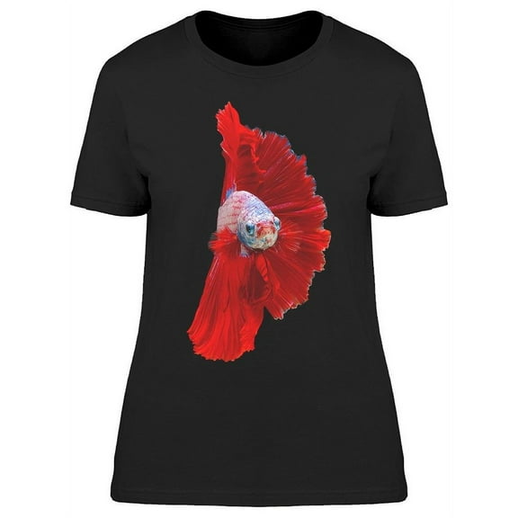 Frontview Red White Betta T-Shirt Women -Image by Shutterstock, Female 3X-Large