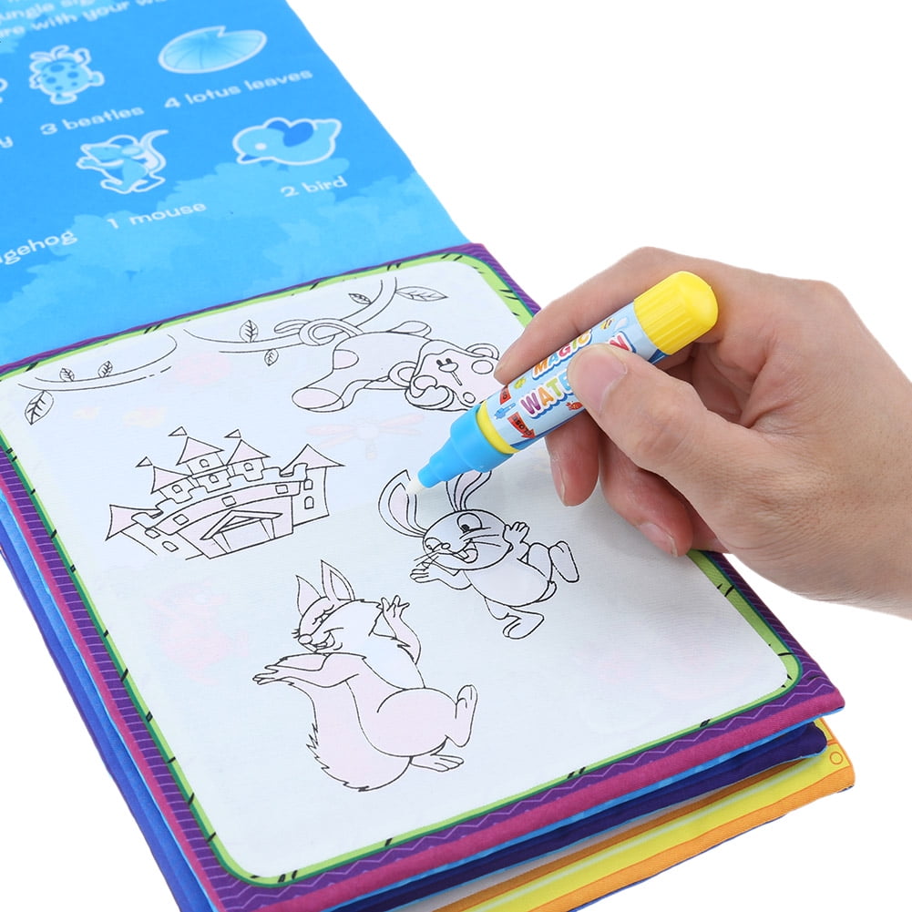 VONTER Water Doodle Book - Kids Painting Writing Doodle Toy Book - Color  Doodle Drawing Book Bring Magic Pens Educational Toys for Age 3 4 5 6 7 8 9  10 11 12 Year Old Girls Boys Age Toddler Gift 