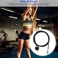 thumbnail image 4 of Eigraketly Cable de gimnasio ajustable Cable de gimnasio Cuerda de alambre con hebillas Cable de ejercicio portátil Cuerda de acero resistente Cable de Gimnasios en casa Negro 2M Eigraketly OD010758-02, 4 of 6