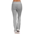 thumbnail image 5 of SR Women's Cotton High Waist Straight Leg Active Yoga Workout Pants (Size: XS-5X), Medium, H. Grey, 5 of 5