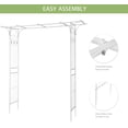 thumbnail image 2 of REKHH Garden Arbor, Arch Archway for Wedding Ceremony Party, Steel Garden Trellis for Plant Climbing, Christmas Garden Decorations Pergola for Garden, Backyard, Lawn (White), 2 of 6