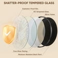 thumbnail image 3 of Antok 30"x30" Round Wall Mirror, Metal Framed Bathroom Vanity Mirror, Black, 3 of 9