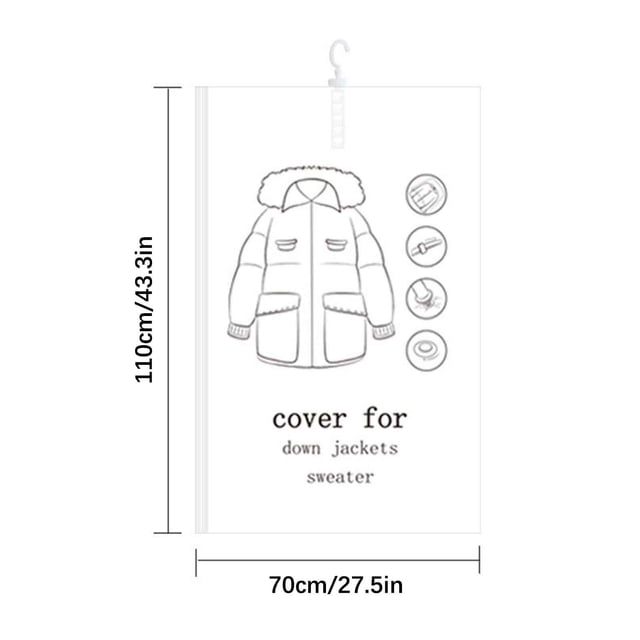 Sacs de Rangement sous Vide Suspendus Sacs de Rangement sous Vide Suspendus Sacs de Rangement pour Vêtements Sacs de Rangement sous Vide Réutilisables