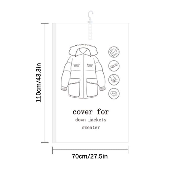 Birdeem Sacs de Rangement sous Vide Suspendus Sacs de Rangement sous Vide Suspendus Sacs de Rangement pour Vêtements Sacs de Rangement sous Vide Réutilisables