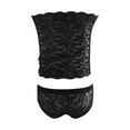 thumbnail image 4 of Everyday Bras for Women Mens Briefs Size Large Sexy Lace Lingerie Set for Women Women's Lingerie Set Stretchy Lace Bandeau Bra Underwear Set Lace Push up Bra Set Guy Underwear Sexy Lace Bra Black L, 4 of 8