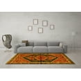 thumbnail image 3 of Ahgly Company Machine Washable Indoor Square Persian Yellow Traditional Area Rugs, 6' Square, 3 of 4