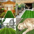 thumbnail image 2 of Artificial Grass Rug,Realistic Turf Lawn Synthetic Fake Grass Mat for Dogs Indoor Outdoor Garden Lawn Grass Rug Carpet for Garden Yard Patio Decoration,  1PC-78.7*19.7" Style A1, 2 of 7