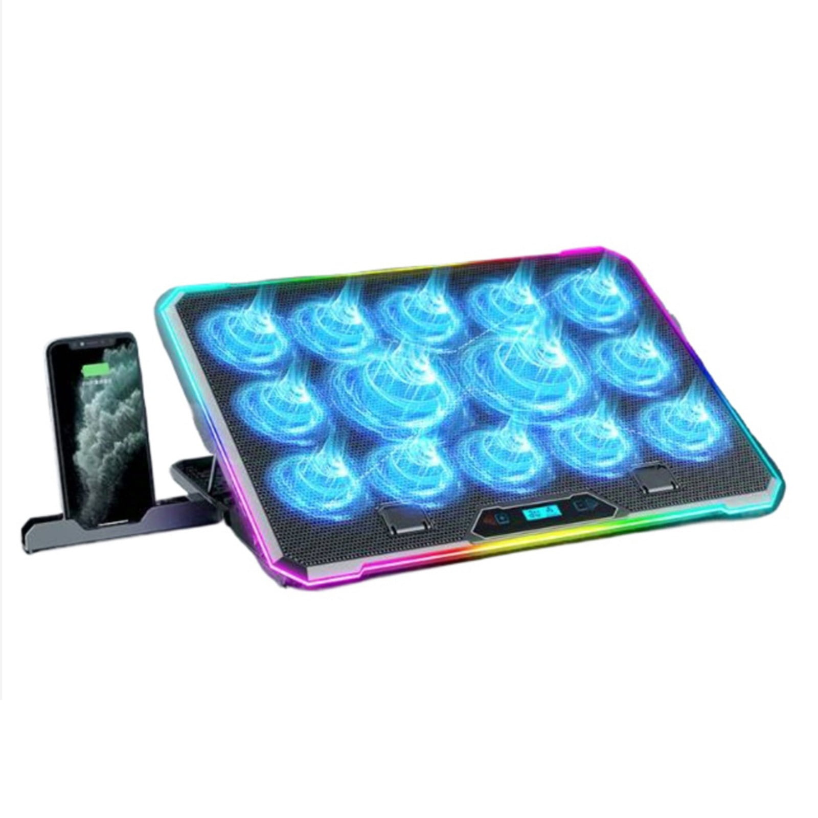 Laptop Cooling Pad Platform with 13 Cooling Fan, Supports 14-21Inch Laptops, Ergonomic with 8Adjustable Height Stand