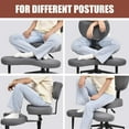 thumbnail image 6 of Upgraded Ergonomic Cross Legged Swivel Chair, Adjustable Height and PU Leather, Meditation Chair with Wheels, Wide Kneeling Chair with Back Support, Home and Office, 6 of 9