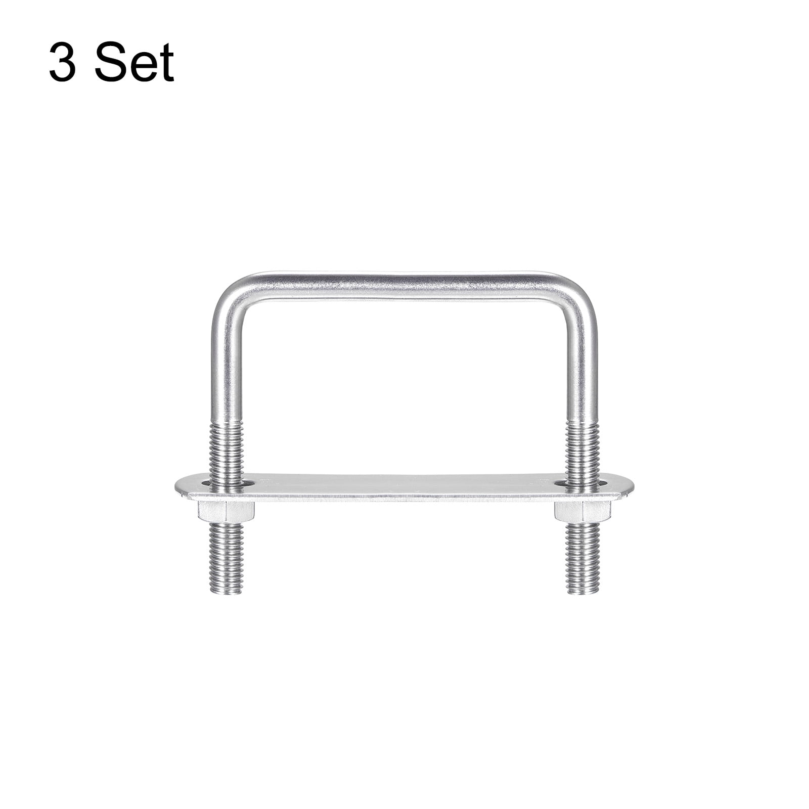 Unique Bargains 304 Stainless Steel U Bolt Silver 72mm Inner Width 70mm Length M8