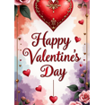 thumbnail image 4 of Valentine's Day Backdrop Romantic Roses Happy Valentine's Party Banner Love Decorations Photography Props Event Background, 4 of 4