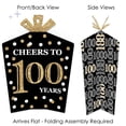 thumbnail image 2 of Big Dot of Happiness Adult 100th Birthday - Gold - Table Decorations - Birthday Party Fold and Flare Centerpieces - 10 Count, 2 of 7