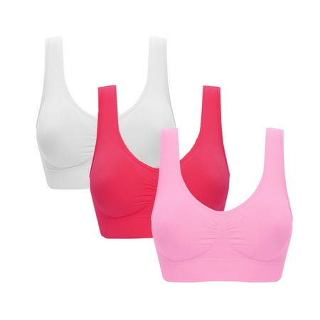 GZWYHT Sports Bras Clearance Seamless Bras  Bandeau Strapless Bra Plus Women Removable Padded Top Double Size Stretchy  Bras for Women Wireless Bras Padded Sports Bras Multicolor 5XL