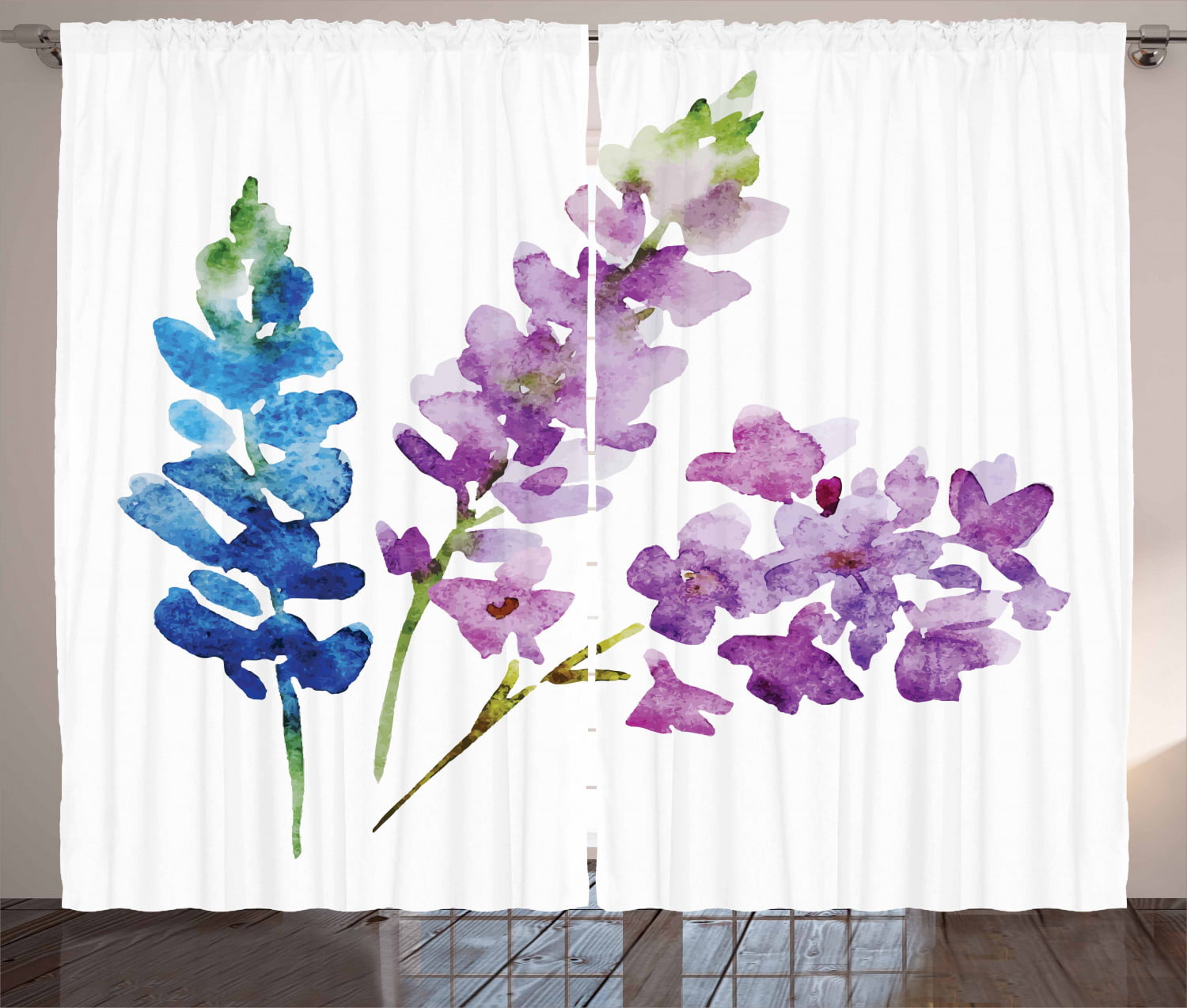 Purple Curtains 2 Panels Set