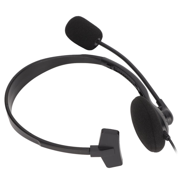 Hands Free Call Center Headset, Telephone Headset 3.5mm Plug Noise Reduction Adjustable Single Ear Customer Service Headset For Computers