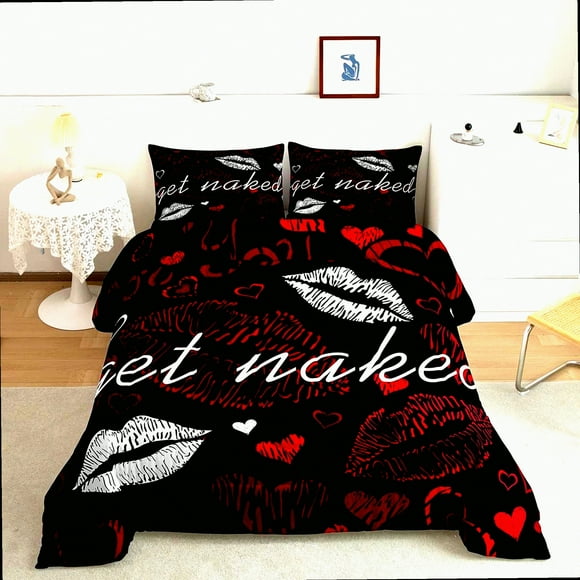 Red Lips Love Nest Comforter Set