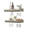 thumbnail image 3 of Unbranded Home LLC Rustic Luxe Stemware Wall Mounted Wine Rack Shelves, Set of 2 30 in. - Gray, 3 of 3