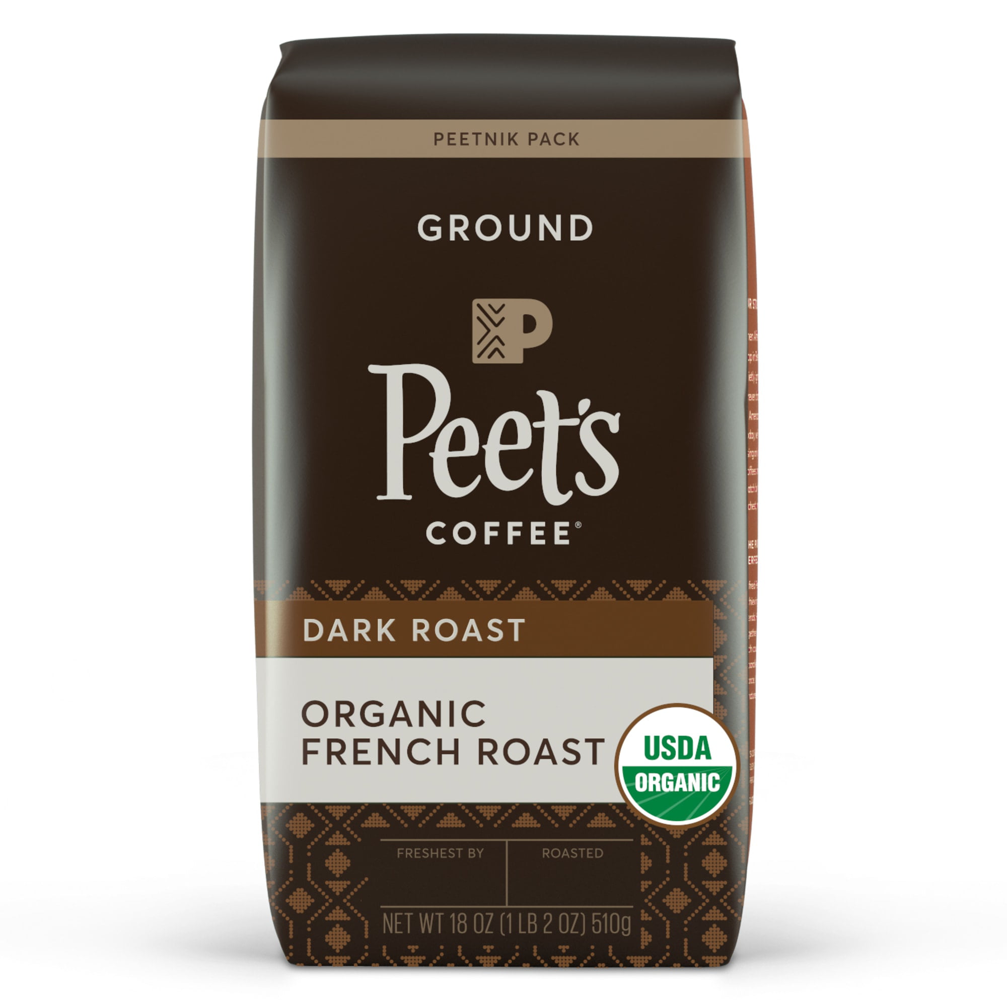Photo 1 of Peet's Coffee Organic French Roast, Dark Roast Ground Coffee, 18 oz Bag BB04/10/2024