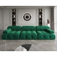 thumbnail image 4 of bokifol 104"Modular Sectional Sofa for Living Room,Cloud Couch 3-Seat Sofa for Apartment,Office,Bedroom,Green, 4 of 8