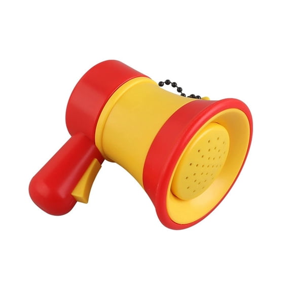 Interactive Megaphone Keychain - Colorful Mini Megaphone Charm with Playable Sound, Portable Size, Fun Detail for Backpacks, Car Keys & Party Gift