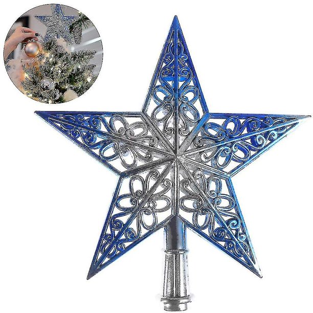 Adornos de árbol de Navidad con forma de estrella brillante