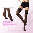 thumbnail image 4 of Bas Cuisses G&Y avec Silicone - Collants en Nylon 15D Transparents à Dentelle, Maintien, pour Femmes, 4 of 8
