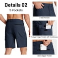 thumbnail image 5 of TACVASEN Men's Summer Outdoor 10" Shorts Quick Dry Water Resistant Lightweight Cargo Shorts With 5 Pockets For Golf Hiking Sports Work Casual , Navy, Size 38, 5 of 6