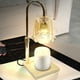 thumbnail image 1 of Lámpara retráctil de cera derretible | Lámpara de mesa con luz nocturna regulable dorada | Diseño de flores | Iluminación ambiental | Brillo ajustable | Base de madera | Mesita de noche o escritorio, 1 of 6