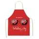 thumbnail image 2 of Xihbxyly Delantal de San Valentín con Estampado de Corazones, Imprescindible para La Cocina Familiar, Ropa de Trabajo Multiusos, Ideal para Hoteles y Restaurantes, de Lino Resistente, 68 X 55 Cm, Tal, 2 of 2