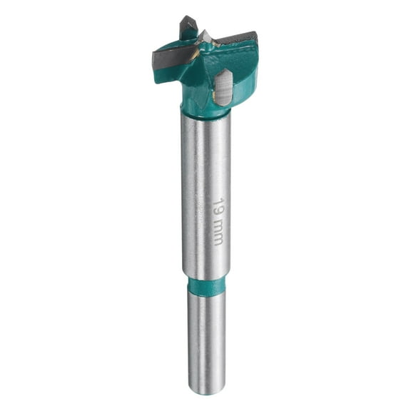 Uxcell Forstner Drill Bit 3/4" (19mm) Carbide Wood Drill Bit Hinge Hole Opener Round Shank