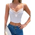 thumbnail image 2 of Wangscanis Blouse à Fleurs à Col en V pour Femme, Haut à Bretelles Sans Manches, 2 of 6