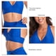thumbnail image 5 of Traje de baño de bikini para mujer, traje de baño de talle alto de dos piezas de moda de color puro para fiesta en la piscina en la playa, azul XXL, 5 of 5