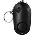 thumbnail image 1 of 1 paquete de alarma personal de 120-130 dB, sonido seguro, autodefensa, alarma de seguridad de emergencia, llavero con linterna LED para mujeres, niñas, niños, ancianos, exploradores (negro), 1 of 5