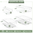 thumbnail image 3 of Sorbus Clear Plastic Storage Bins for Shelves, Clothes, with Handle - Clear Storage Bins, Drawer, Shelf, Closet, Pantry, Fridge, Freezer Organizer Bins, Closet Organizers and Storage (10 pack), 3 of 7