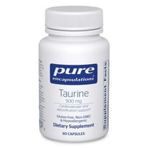 Pure Encapsulations Taurine 500 mg | Amino Acid Supplement for Liver, Eye Health, Antioxidants, Heart, Brain, and Muscles* | 60 Capsules
