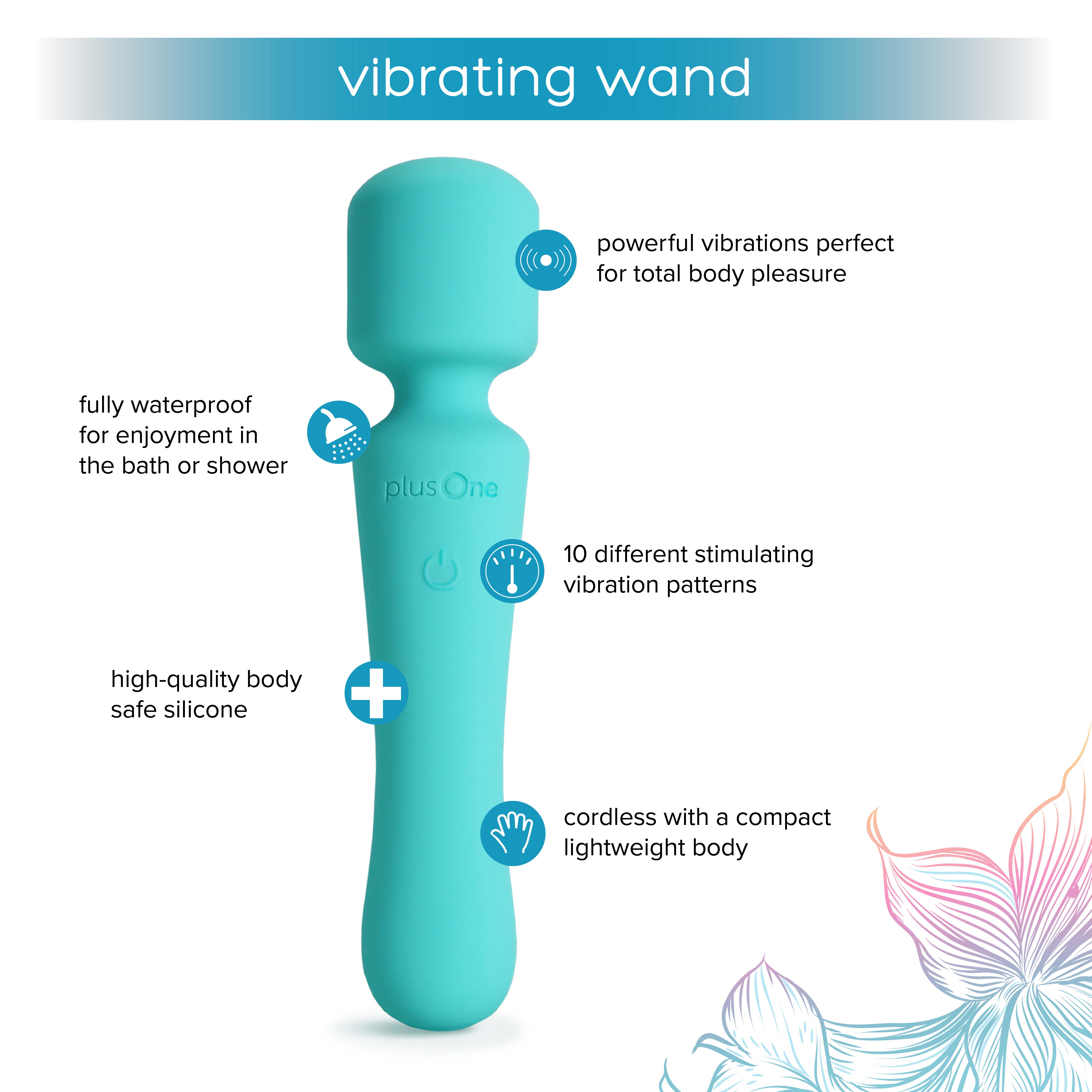 plusOne Vibrating Soft Touch Wand, 10 Vibration Settings, Waterproof - image 6 of 14