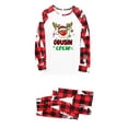 thumbnail image 2 of Christmas Pajamas for Family, Long Sleeve Reindeer Print Raglan Tops + Plaid Pants Set, 2 of 10