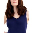 thumbnail image 2 of Anne Klein Womens V-Neck Knit Tank Top Sweater, 2 of 3