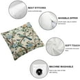 thumbnail image 4 of Autua Green Blue Floral Birds Pillow Covers Sage Green Chinoiserie Flower Decor Throw Pillows Spring Vintage Seasonal Outdoor Decoration Pillowcase Linen Cushion Cover 18x18in, 4 of 5