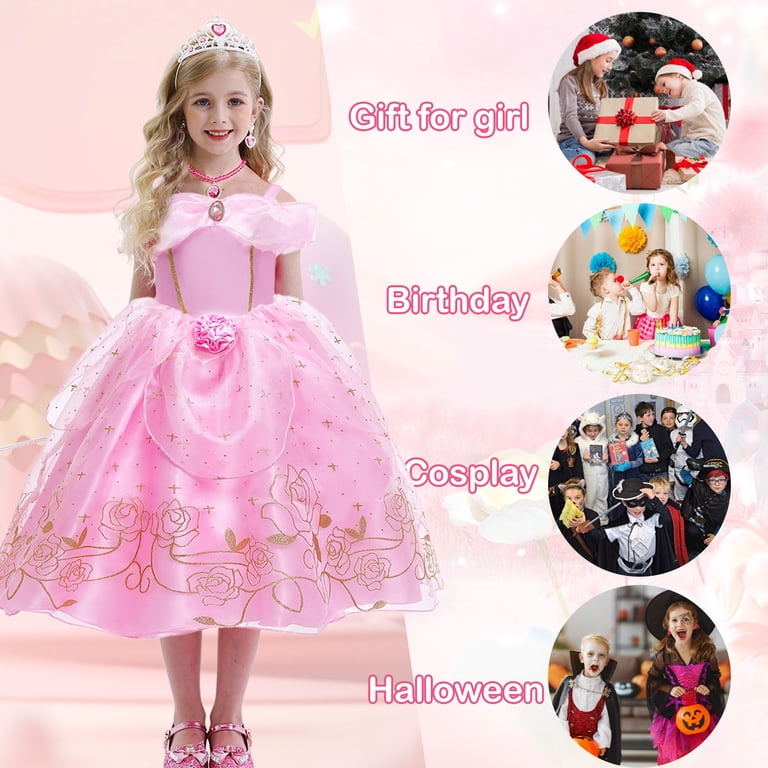 open lace back dress Princess Dress- Blue Princess Wedding Dresses and Dress Up for Toddlers 5 main image 0