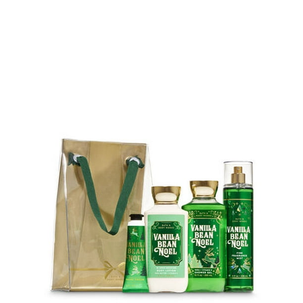Bath and Body Works VANILLA BEAN NOEL Gift Bag Set - Body Lotion - Shower  Gel - Hand Cream and Fine Fragrance Mist - Full Size
