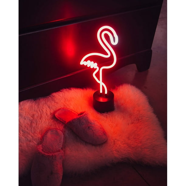 Amped Co Flamingo Neon Desk Light, 17