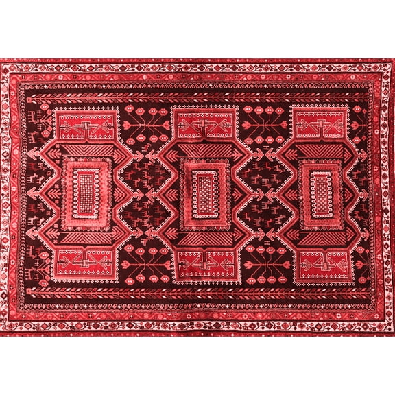 Ahgly Company Indoor Rectangle Persian Red Traditional Area Rugs, 5' x 7'