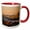 Red/White, variant on 3drose, Usa, Washington, Seattle. Mt. Rainier, Lake Union - Us48 Rdu0278 - Richard Duval, 11oz Two-tone Black Mug