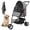 Gray, variant on Zoolike 3 Wheel Pet Stroller Cat Dog Stroller Foldable Jogging Travel Perros Carrier for Small Medium Dogs,Puppy Stroller,Black