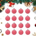 thumbnail image 6 of ESULOMP 16 Pcs Velvet Christmas Balls, Flocked Christmas Tree Ball Ornaments, Plastic Balls Xmas Decorative Hanging Ornaments Christmas Tree Decoration (Pink,2.36 inch), 6 of 7