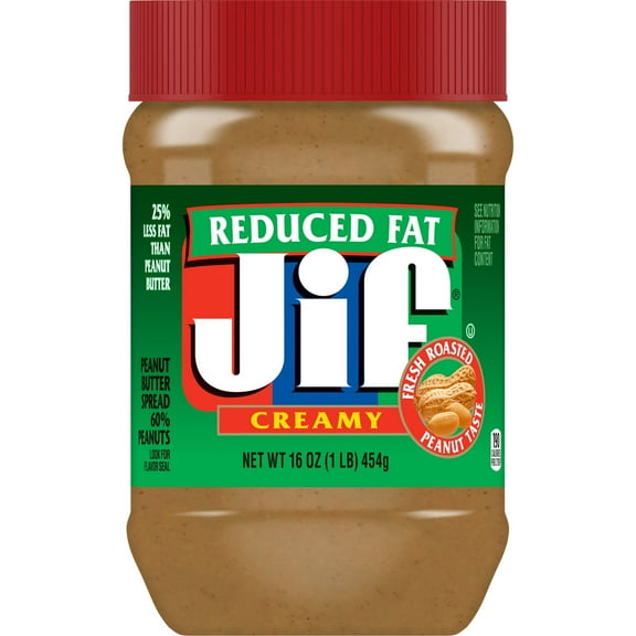 Pack of 4 Jif Reduced Fat Creamy Peanut Butter - 16 oz - Package may vary
