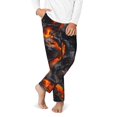 thumbnail image 2 of Pofeuu Molten Lava Abstract Flow Print Teenagers' Pajama Pants, Soft Lounge Pajama Pants with big pockets for Men Plaid Pj Bottoms-Small, 2 of 6