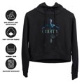 thumbnail image 4 of Popfunk Oddity Key Art Women's Cropped Hoodie Pullover Sweatshirt, Black, Small, 4 of 5